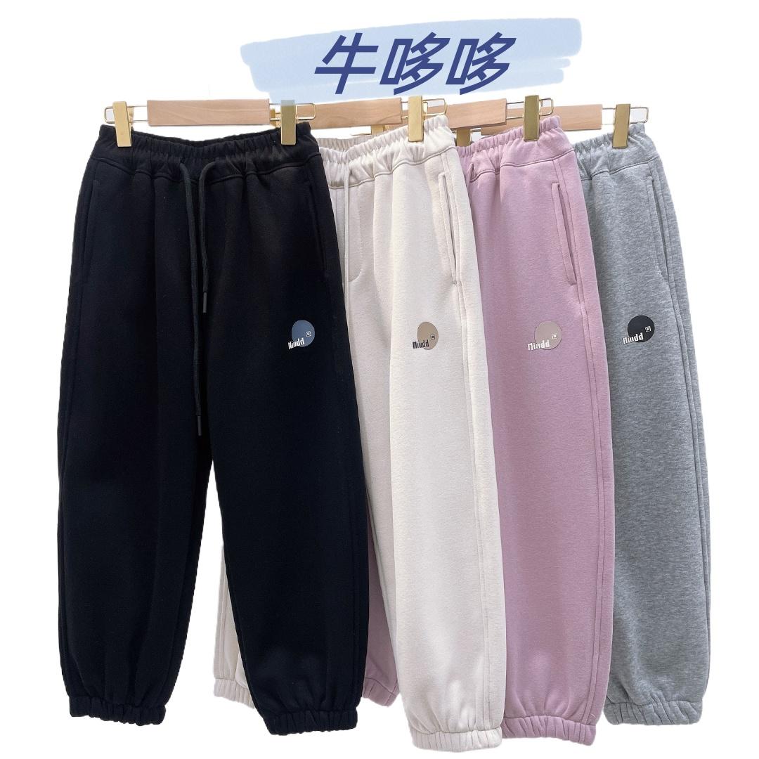 牛哆哆简约百搭一体绒运动裤