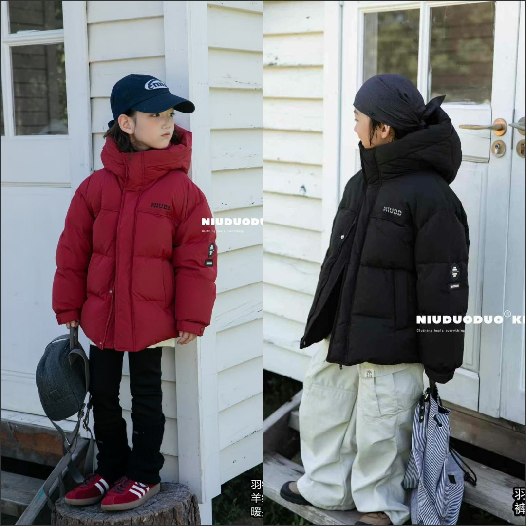 男女童外套2024冬新款加厚羽绒服