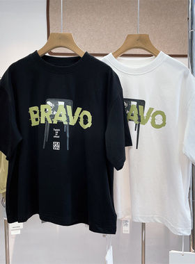 布芮欧2025夏款男童韩版字母短袖T恤中大童宽松休闲薄款上衣63131