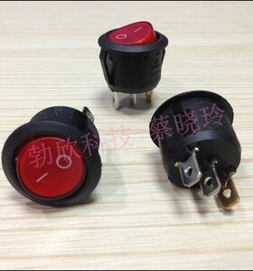 KCD1-3脚2档 带灯圆船型开关/翘脚开关/打CE认证
