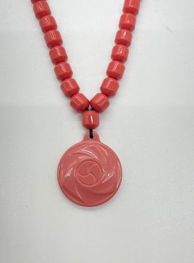 托玛琳能量吊坠红色托玛琳串珠吊