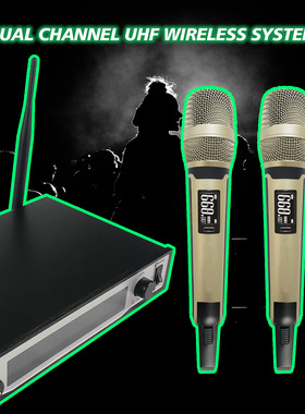 GAW-EW600 厂家直供U段麦克风 专业一拖二批量麦克风话筒货源