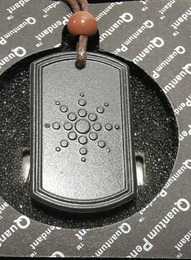 Quantum Pendant Necklace黑色方形棉绳太阳花火山石吊坠百搭饰品
