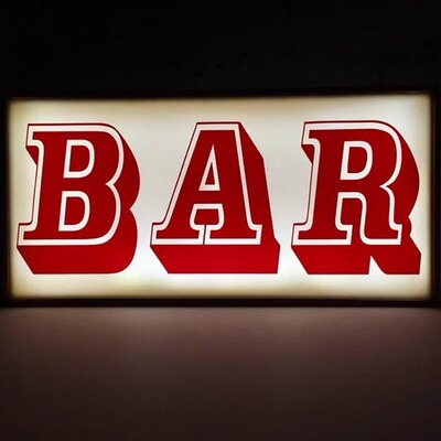 酒吧灯箱 lightbox创意酒吧夜店发光照明夜灯led灯家居BAR气氛灯