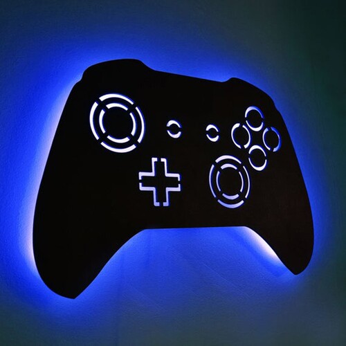 外贸 XBOX游戏机造型夜灯创意发光壁灯家饰灯游戏操控手柄霓虹灯