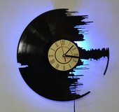 Clock 唱片挂钟Vinyl Wall 创意复古怀旧星球大战时钟黑胶挂钟表