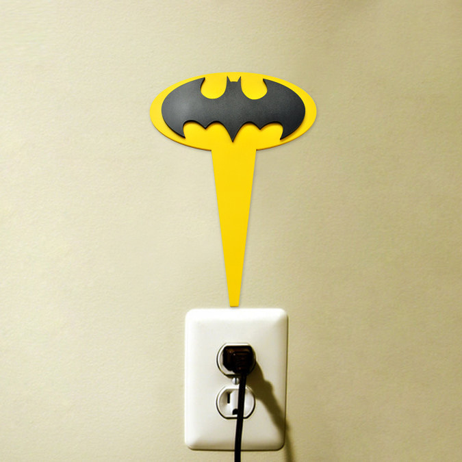 时尚创意立体蝙蝠侠开关贴插座贴电源装饰贴立体墙贴开关家饰标志