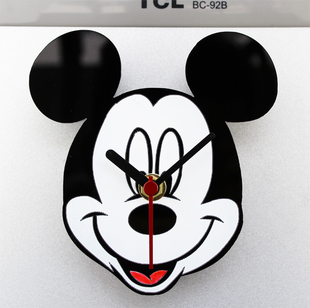 包邮 Mouse冰箱贴钟留言贴吸粘挂钟 Disney可爱米老鼠冰箱钟Mickey