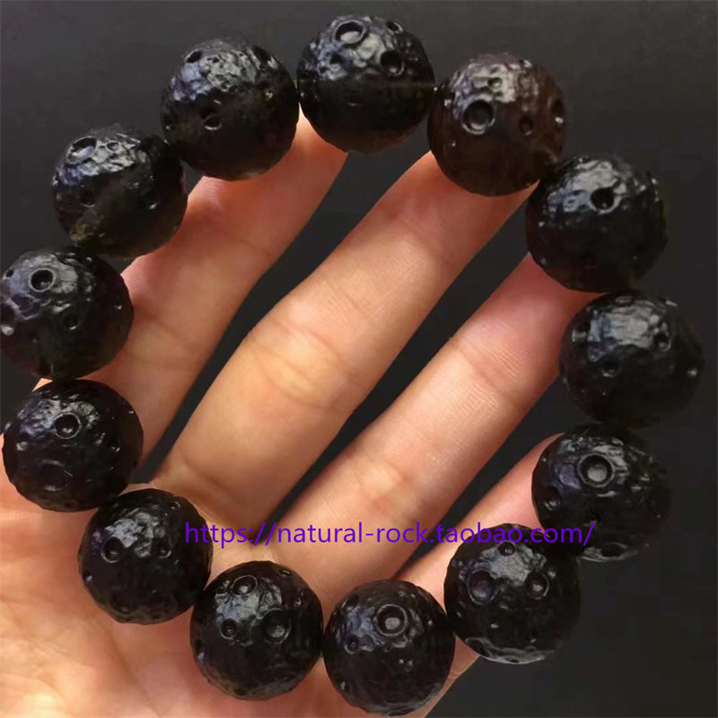 天然星际天狼星陨石手链灰茶色玻璃陨石手串原矿男女宝石情侣礼物