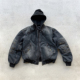 EVILGAZER 复古archive洗水牛仔棉衣外套秋冬短款 飞行服BOMBER