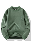 一体绒奥利绒双面加厚针织毛衫衣美式打底卫衣宽松大码绿9228P48，男装卫衣，星座1207