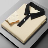 秋冬拼接卫衣长袖POLO衫280G重磅休闲翻领情侣舒适灰1611P40，男装卫衣，星座1207