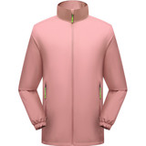 秋季夹克美式风衣纯色立领薄款高弹内衬户外单冲锋衣粉9863P45，男装夹克，星座1207