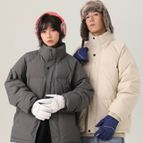 冬季新标90鸭绒中性潮牌阔版基础跑量款立领羽绒服灰色9175P245，男装羽绒服，星座1207