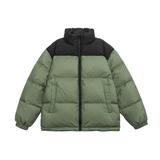 冬新标90鸭绒中性潮牌阔版撞色拼接立领白日系羽绒服米9158P250，男装羽绒服，星座1207