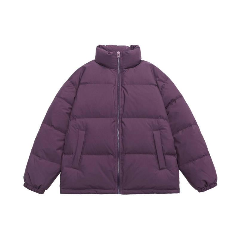 冬季新标90鸭绒白底潮牌阔版特氟龙三防立领羽绒服紫色9156P245，男装羽绒服，星座1207