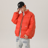 冬新标鸭绒中性潮牌阔版特氟龙袋口小印花立领羽绒服粉9171P280，男装羽绒服，星座1207