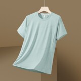 冲锋短袖T恤健身运动暴汗服晨练跑步冰丝速干户外登山深蓝1506P34，男装T恤，星座1207