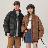 冬季新标90鸭绒中性潮牌阔版后背泡沫绣花立领羽绒服焦9173P320，男装羽绒服，星座1207