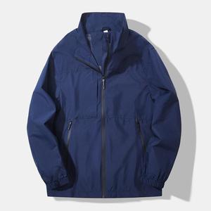 秋冬外套防风防水夹克150D机械弹立领单冲薄款冲锋衣藏青9850P55,男装夹克,星座1207