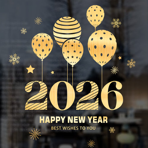 烫金2025年新年春节静电贴玻璃贴