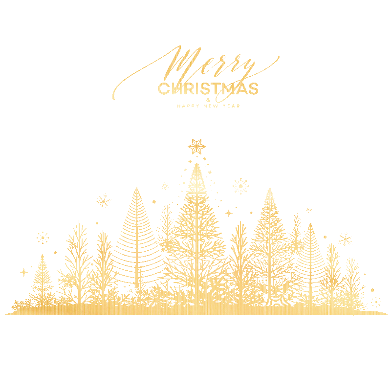 圣诞树窗花圣诞玻璃贴纸圣诞节静电帖窗贴门贴场景布置金色装饰品