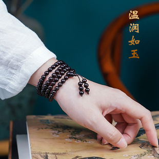 汽车档位珠老料小叶紫檀木文玩档把珠平安手链饰品轿车内挂件佛珠