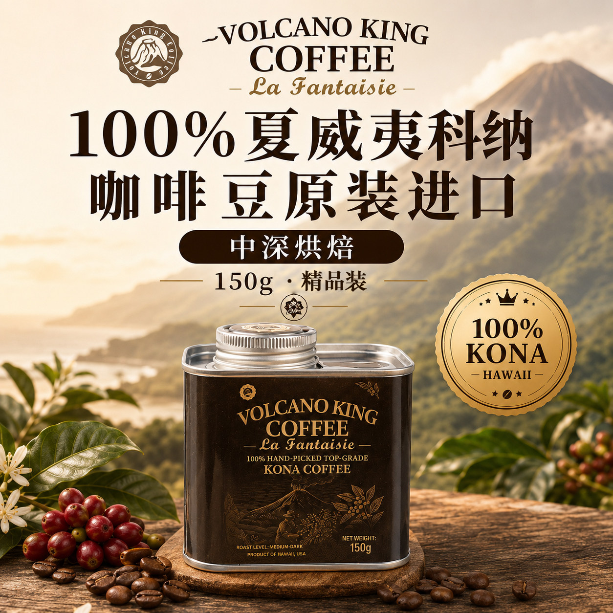 科纳咖啡豆手冲阿拉比卡中深SOE