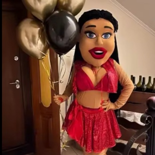 超模芭比娃娃卡通人偶服装cos头套道具玩偶服饰女孩角色大头娃娃