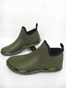 瑕疵出口外贸天然橡胶雨鞋男款低筒舒适休闲雨鞋防水户外运动雨鞋