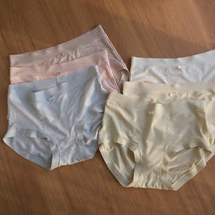 内裤 无痕女柔软六条装 升级7A抗菌80S莫代尔蚕丝中腰内裤 07317正品