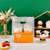 食品级手提外卖打包袋烘焙面包甜品小吃袋子礼品透明塑料袋可定制