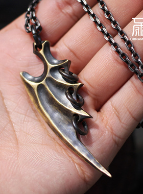 挂坠翅膀项链情侣生日礼物恶魔