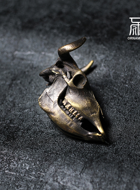 恶魔骷髅纯银实心朋克风吊坠项链