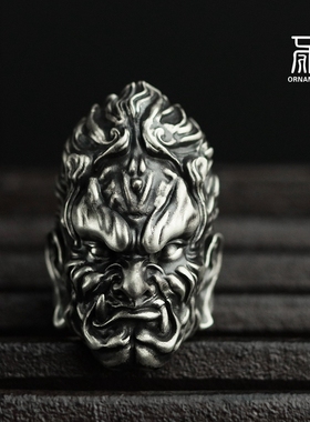饰品守护神不动明王925纯银男士