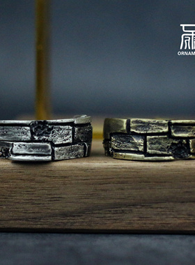 925纯银戒指环手工中国复古银饰