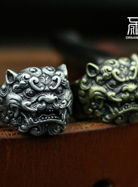 貔貅戒指环男女款925纯银吉祥物