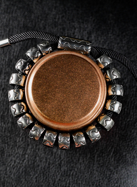 高级轻奢小众男手链手串平安扣手环吉祥欧美朋克重金属男友礼物