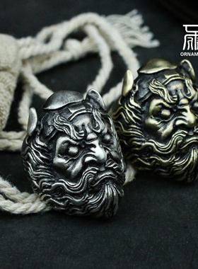 怒脸钟馗神魔925纯银戒指地狱