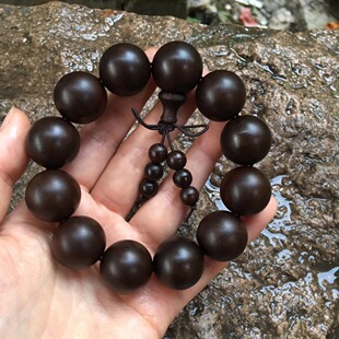 太行雷击木手串男女款陈化崖柏108颗念珠佛珠手链老料桃木手串2.0
