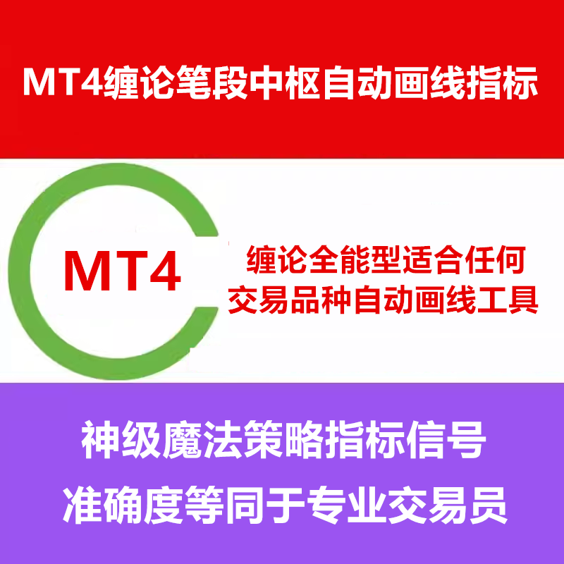 MT4缠论指标笔段中枢缠论自动画线公式工具缠中说禅自带压力支撑