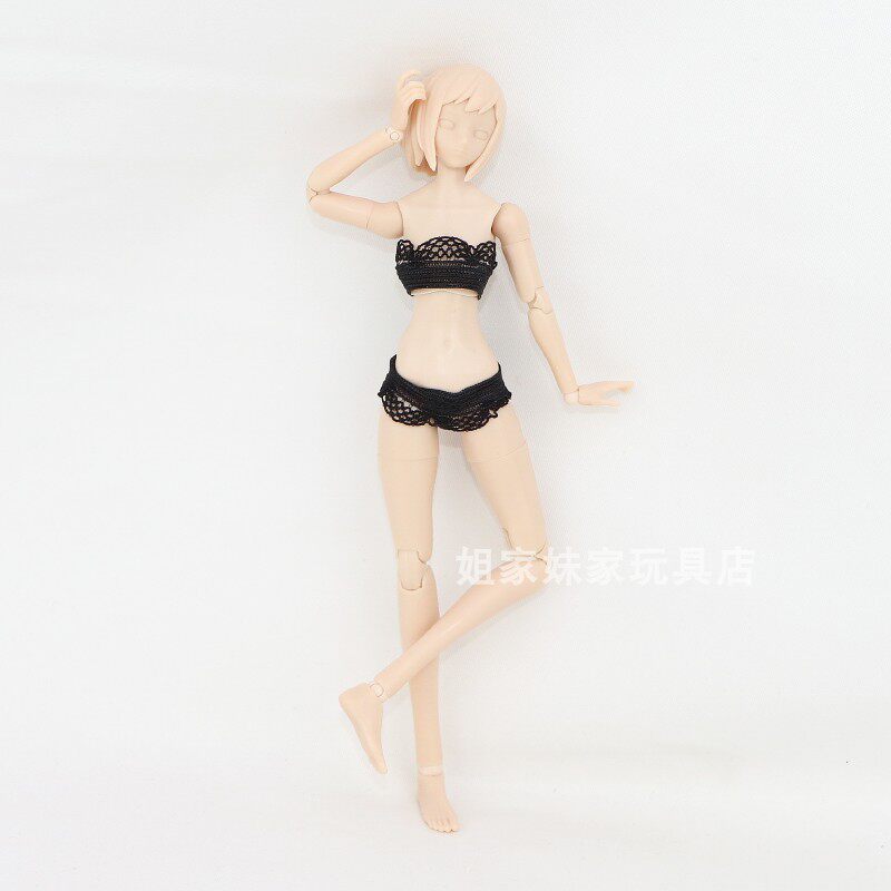 1/12兵人衣服娃衣12分OB BJD6寸机娘半包胶女素体性感蕾丝内衣裤