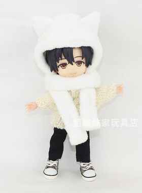 OB11娃衣可爱猫耳围巾帽gscP10