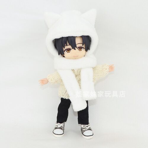 OB11娃衣可爱猫耳围巾帽gscP10
