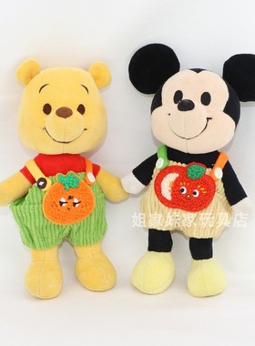 迪士尼nuiMOs玩偶着替米奇噗噗可动公仔娃娃适用背带裤两款可选