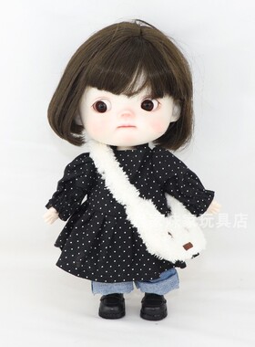 小6分bjd娃衣 YMY大胖梨体衣服 胖点体 肥羊体 波点衫+牛仔裤+包