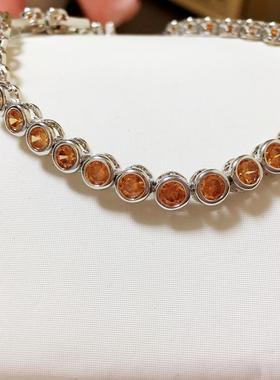 饰品银色水晶防过敏手链