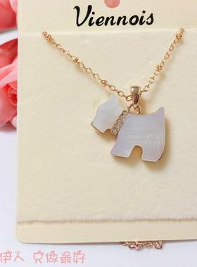 饰品玫瑰金色贝壳短链