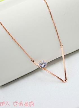 威妮华比拉V简洁气质女神新款毛衣链长项链气质新款