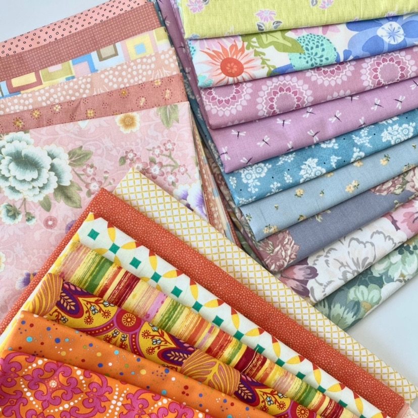 a7花朵韩国进口专业拼布被纯棉平纹面料 手工diy布组壁饰布料